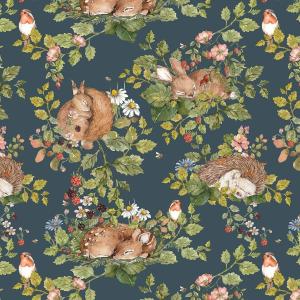 deko-tap-021-baby-wallpaper-dekornik-little-sleepy-animals-dark-blue-280x50-cm
