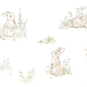 deko-tap-073-baby-wallpaper-dekornik-rabbit-day-classic-mint-green-beige-brown-280x50-cm