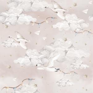 deko-tap-186-baby-wallpaper-dekornik-magic-swans-pink-280x100-cm