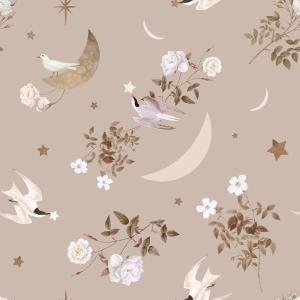 deko-tap-194-baby-wallpaper-dekornik-birds-in-the-night-sky-beige-brown-280x100-cm