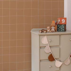 deko-tap-235-single-sample-baby-wallpaper-dekornik-irregular-check-pattern-cinnamon-beige-brown-280x50-cm
