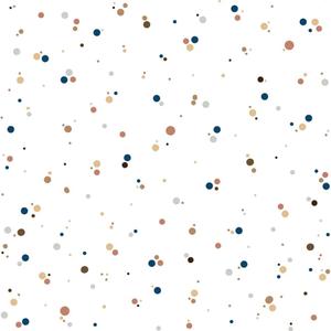 deko-tap-243-single-sample-baby-wallpaper-dekornik-dots-minimini-cinnamon-blue-navy-blue-beige-brown-280x50-cm