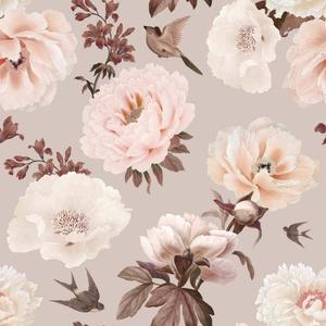 deko-tap-318-baby-wallpaper-dekornik-peonies-ans-birds-pink-salmon-280x100-cm