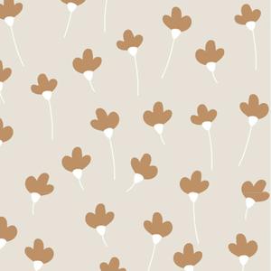 deko-tap-321-simple-baby-wallpaper-dekornik-daisies-cinnamon-beige-brown-280x50-cm