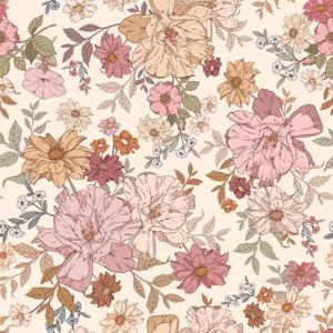 deko-tap-355-baby-wallpaper-dekornik-rainbow-flowers-yellow-orange-pink-salmon-280x100-cm