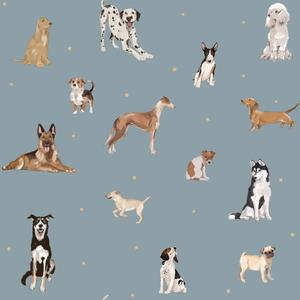 deko-tap-399-baby-wallpaper-dekornik-dogs-are-the-best-blue-navy-blue-280x100-cm