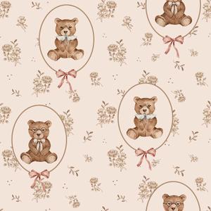 deko-tap-414-baby-wallpaper-dekornik-teddy-bears-and-flowers-beige-280x50-cm