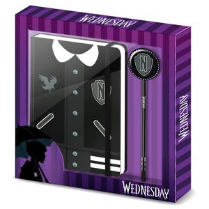 8445118061413-diary-and-pen-set-karactermania-wednesday-wednesday-varsity-black-23-2x22-4x2-2-cm