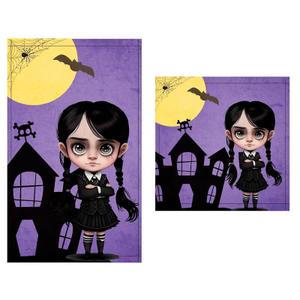 8435631345411-cotton-bath-towel-ociostock-gothic-girl-x2-black-purple-30x50-cm-30x50-cm