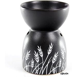 ob110-black-ceramic-oil-burner-with-wheat-pattern-puckator-black-12x8-cm