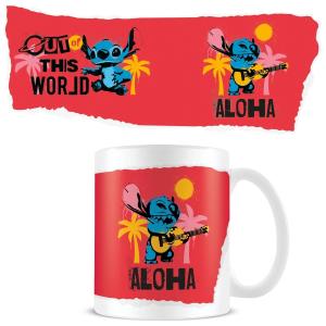 621dis041-mug-pyramid-lilo-stitch-aloha-white-red-one-size